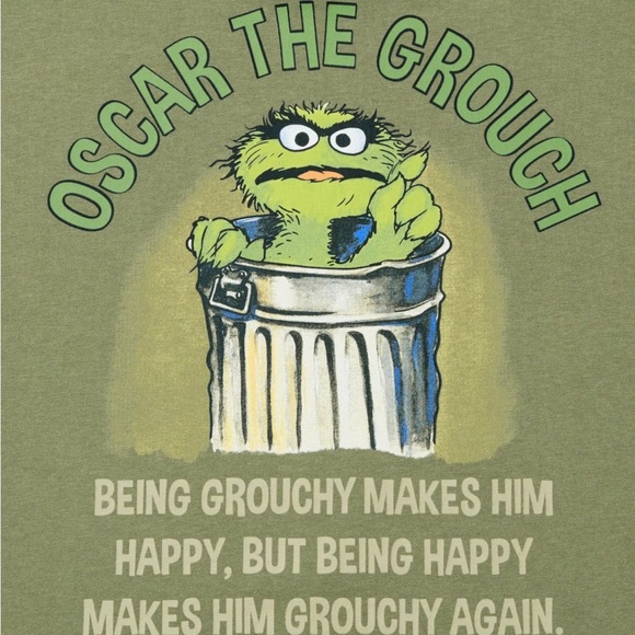 Uniqlo UT Oscar The Grouch Tee Short Sleeve Cotton Large NWT - Picture 2 of 5